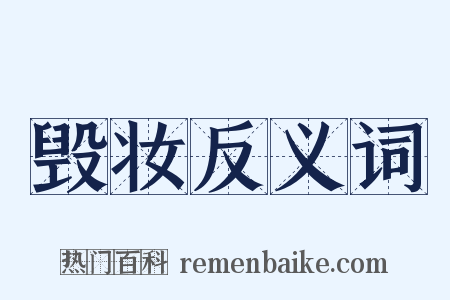 毁妆反义词是什么意思的图片